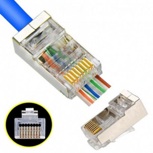 Mufa FTP - UTP plastic si metal CAT6E + CUT 100 buc / set