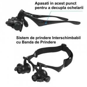 Ochelari de lucru cu lentile lupa 9892G - Img 4
