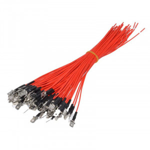 Papuci electrici 6.3 mm, tata cu fir 20 cm, set 100 de bucati