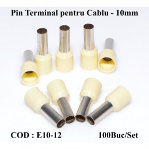 Pin terminal de cablu 10x12mm crem , 100Buc/Set - Img 3