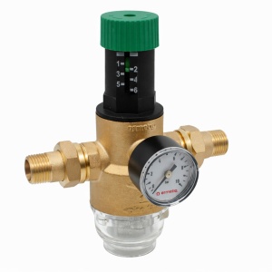 Reductor presiune apa cu manometru, 1.5 - 6 bari, racord 1/2" si filtru pentru impuritati