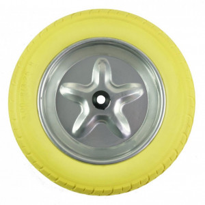 Roata roaba - spuma poliuretanica - ax subtire 14mm- 3.00-8/4.00-8