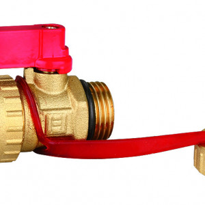 Robinet de golire 1/2 maner rosu si finisaj bronz