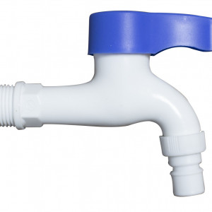 Robinet dublu serviciu din plastic 1/2"
