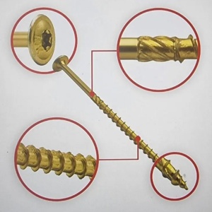 Set 100 de suruburi teller pentru lemn 6 x 100 mm, cap tip saiba-trox - Img 2