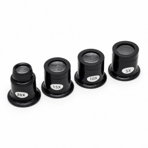 Set 4 Lupe Ceasornicar 5X 10X 15X 20X pentru Bijuterii TE-811