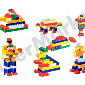 Set cuburi de constructie cu 68 piese