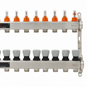 Set distribuitor INOX cu debitmetre 1"- 9 cai