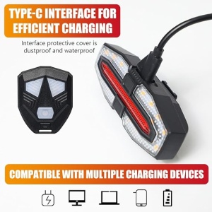 Set far si stop led pentru bicicleta cu incarcare USB - Img 2