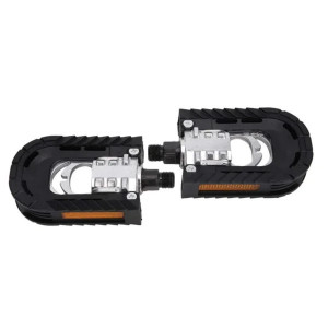 Set pedale bicicleta rabatabile aluminiu/plastic filet 9/16 - Img 2