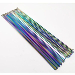 Spite de bicicleta ,simple din otel ,colorate ,marimea-255mm x 14g, set -144 bucati