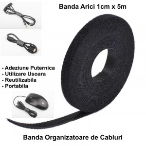 Banda Velcro scai/arici 1cm x 5 m