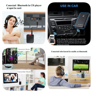 Bluetooth audio receptor si transmitator wireless - Img 4