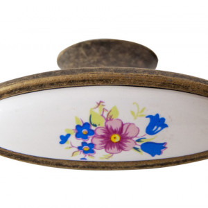 Buton mobilier BRONZE cu ceramica