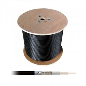 Cablu coaxial RG6U ecranat CCS-AL cu sufa otel 300m