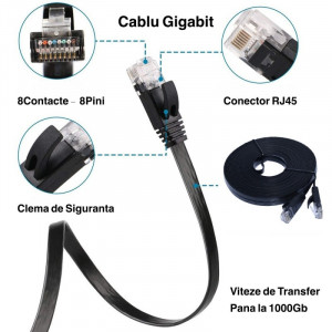 Cablu UTP plat CAT6 Gigabit 2 metri - Img 7