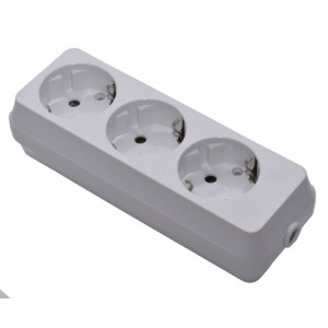 Cap prelungitor 3 prize, cu placa ceramica