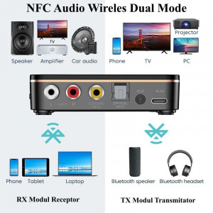 Digital audio NFC M8 Bluetooth 5.0 inteligent RX / TX - Img 2