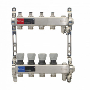 Distribuitor agent termic 1"-3/4'' inox, cu aerisitor si robinet de golire 4 cai