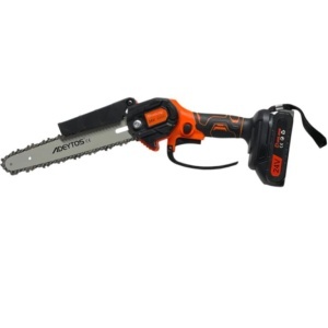 Drujba electrica portabila cu lama 6 inch si 8 inch cu acumulator 24V, lant 6 inch si lant 8 inch
