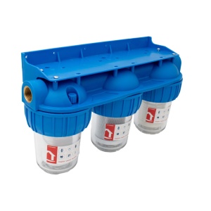 Filtru apa triplu cu sita/carbune/bumbac 3x1"x5" FF