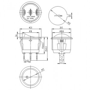Intrerupator Buton On-Of Verde Cu Led - Img 2