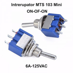 Intrerupator mini basculant, ON-OFF-ON, MTS-103 - Img 2
