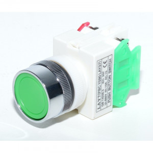 Intrerupator Push Motor LAY-7 Verde - Img 2