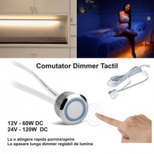 Intrerupator touch cu senzor pentru banda led 18 mm 12V-60W / 24V-120W - Img 3