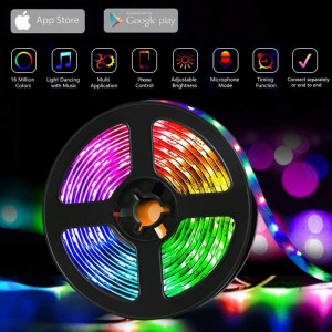 Kit banda LED RGB pentru TV, controler Bluetooth - Img 3
