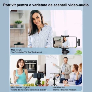 Kit microfoane K9 wireless, USB-C - Img 4