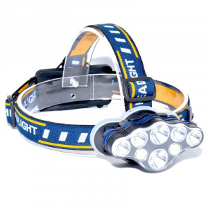 Lanterna de Cap 8 LED-uri , 2 Acumulatori 3,7V LI-ION - Img 6