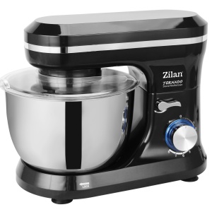 Mixer cu bol din inox ZILAN ZLN-1215, 1000 W, Bol 4.5 L inox, 8 Viteze, Negru