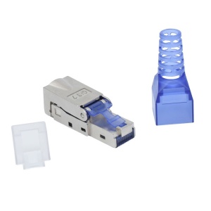 Mufa RJ45 CAT 7 - S/FTP Metalica Albastru / Fara Sertizare - Img 4