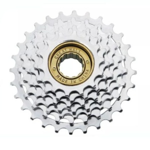 Pinion bicicleta spate pe filet, 7 viteze ,crom