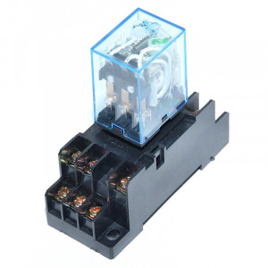 Releu 220V AC , electromagnetic 11 pini cu soclu
