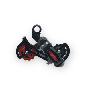 Schimbator spate secvential, 7 viteze, cu gaura ,negru-rosu
