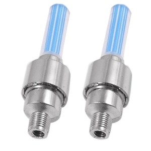 Set 2 lumini pentru valva rotii bicicletei, culoare albastru