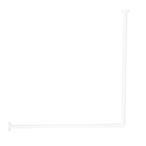 Set bara pentru perdea dus tip L alb 80cm - Img 3