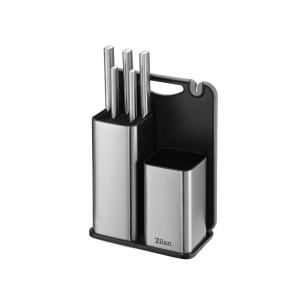 Set cutite 7 piese Zilan ZLN1627, Suport inclus, Otel inoxidabil 3CR13, Compatibil masina de spalat vase