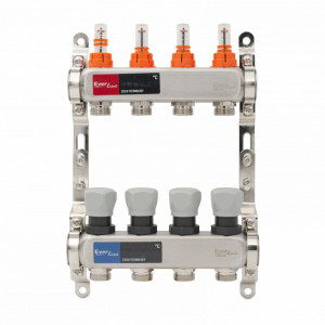 Set distribuitor INOX cu debitmetre 1"- 4 cai