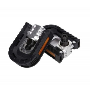 Set pedale bicicleta rabatabile aluminiu/plastic filet 9/16