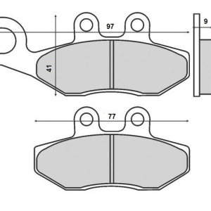 Set placute frana Gilera DNA, Runner, Piaggio Fly, Beverly, X7, X8, X9 50-400cc - Peugeot Geopolis 125-400cc - Img 4