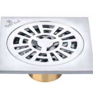 Sifon pardoseala cu ventil alama si capac inox 100
