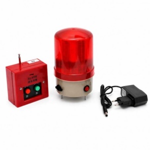 Sistem avertizare acustica si luminoasa, sirena si girofar LED cu telecomanda wireless