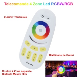 Telecomanda Controller 4 Zone Led RGBW / RGB - 2,4Ghz - Img 5