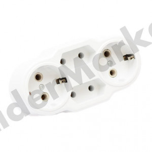 Triplu stecher cu soclu ceramic 2P - 2P