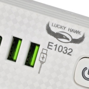 Triplu stecher Schuko cu 2 prize 220V, 2x USB-A + 1x USB-C, buton ON/OFF, 2500W - Img 3