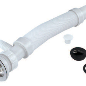 Ventil cu dop + sifon flexibil cu iesire la masina de spalat 1.1/2"(40)