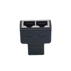 Adaptor Spliter RJ45 UTP mama - 2 mama Negru CAT5/6 - spliter retea Ethernet - Img 4